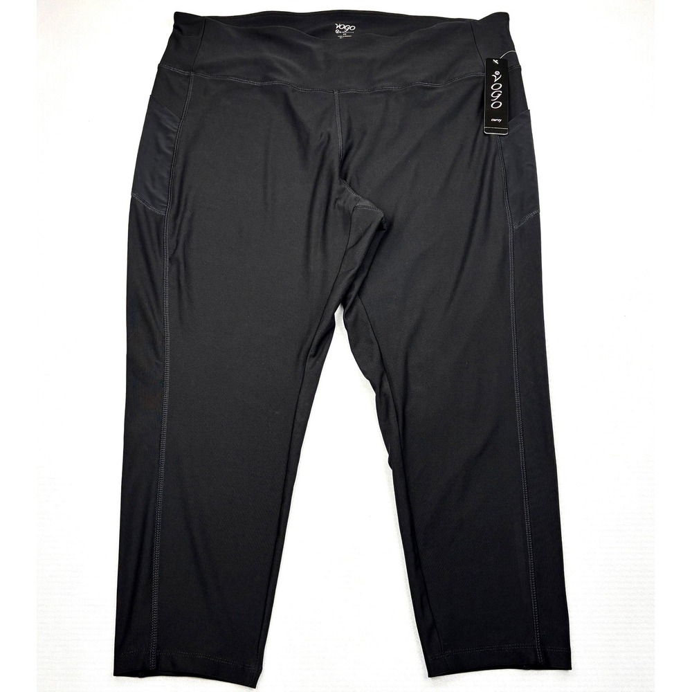 Vogo Athleta Leggings Womens 3X NWT‎ Black 7/8 High Rise Pocket Mesh 2802338